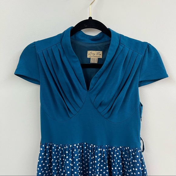 Lindy Bop Megan Polka Dot Retro Style Dress - Picture 4 of 13